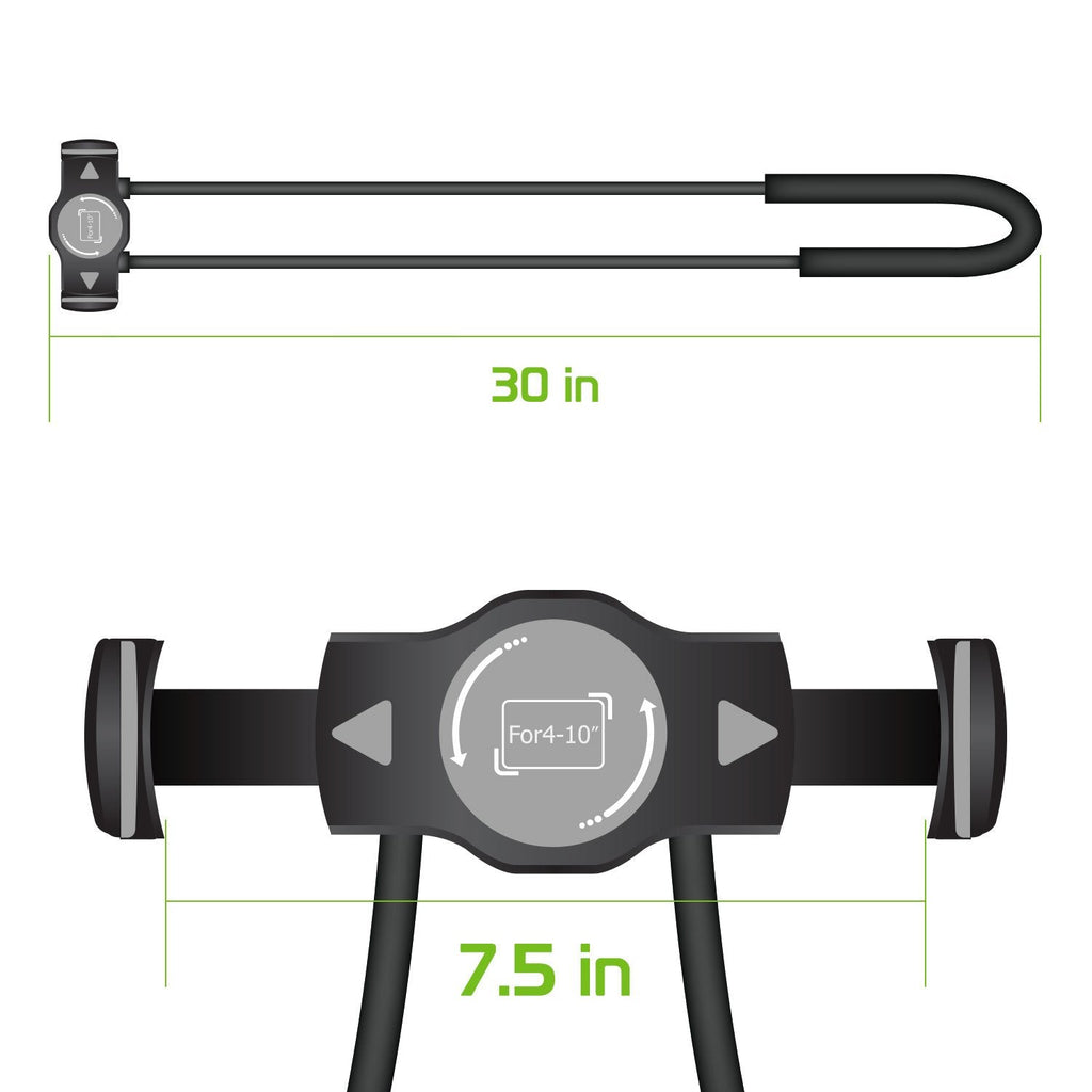 PHNEC - Multifunctional Holder for Tablets and Smartphones up to 4-10” with 360 Degree Rotation and Magnetic Plate