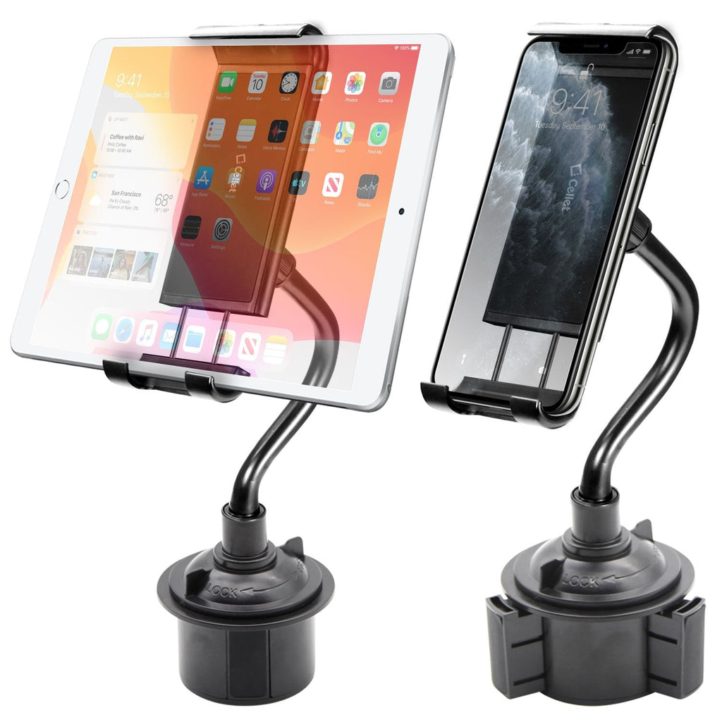 PHC19CN - Heavy Duty Tablet / Smartphone Cup Holder Mount with 360 Degree Rotation by Cellet