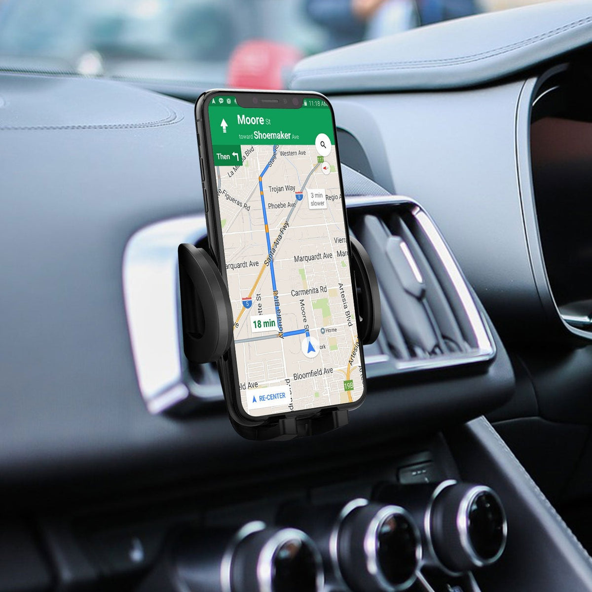 PHM500 - 2-in-1 Extra Strength Magnetic Air Vent Mount with Attachable Cradle for Apple iPhone 13 Pro Max, Galaxy S22 and more