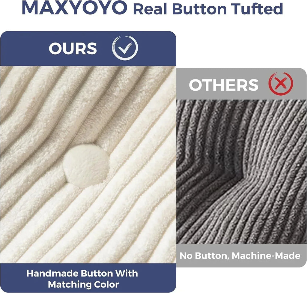 MAXYOYO Folding Sofa Bed Convertible Sleeper Chair with Pillow Foldable Mattress with Back Support