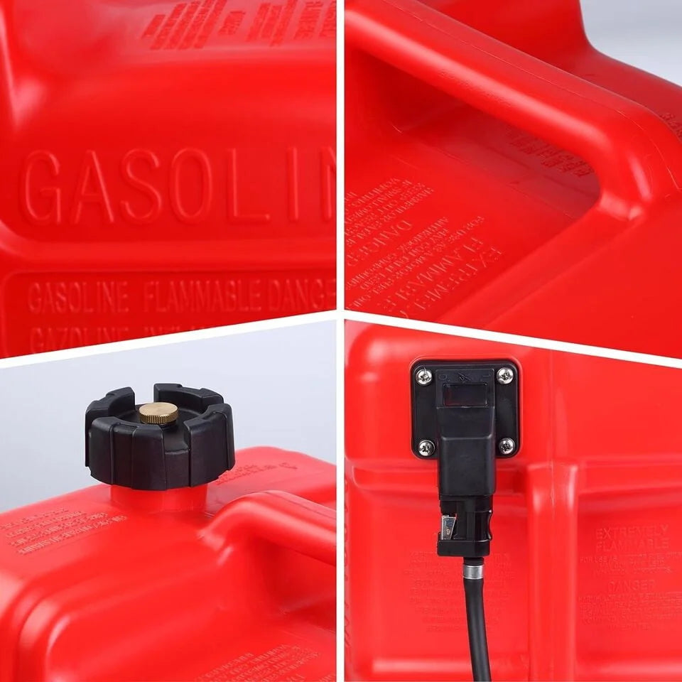 Portable Boat Marine Fuel Tank Outboard Motor w/ Line Hose Connector 3 Gallon 12L