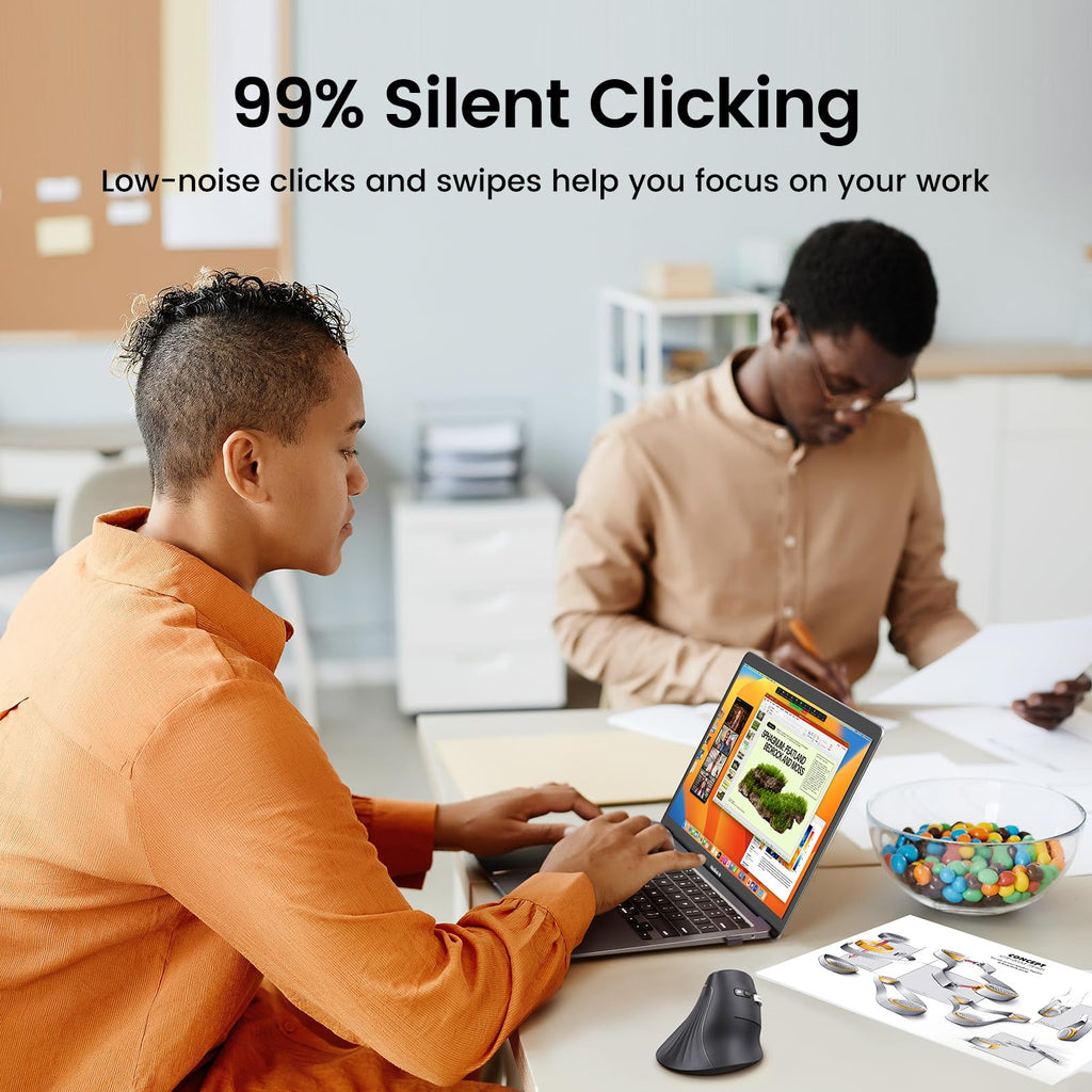 UGREEN Ergonomic Vertical Mouse Bluetooth & 2.4G