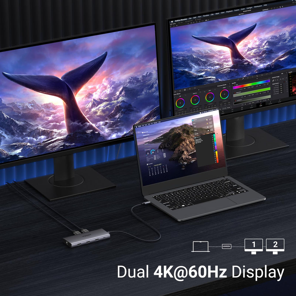 UGREEN Revodok Pro 10’u 1 Arada USB-C Hub (Çift 4K HDMI)