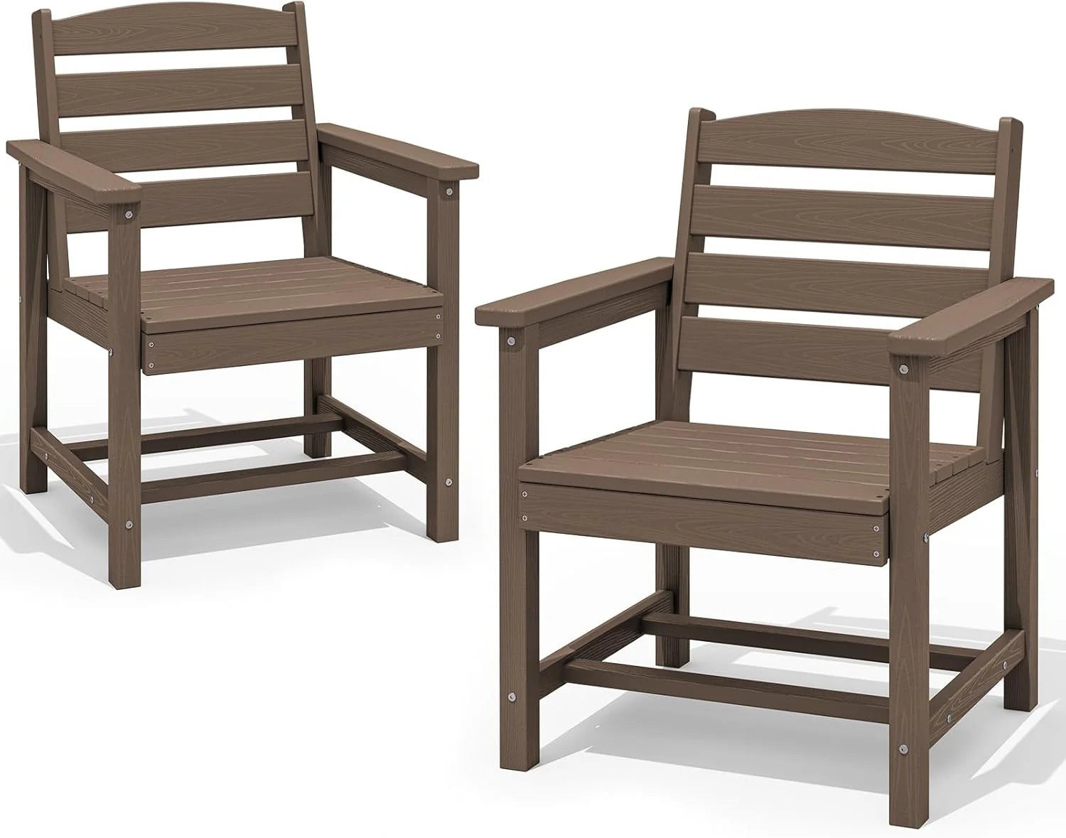 SERWALL Outdoor HDPE Dining Table Set 7 Piece Outdoor Dining Table Sets