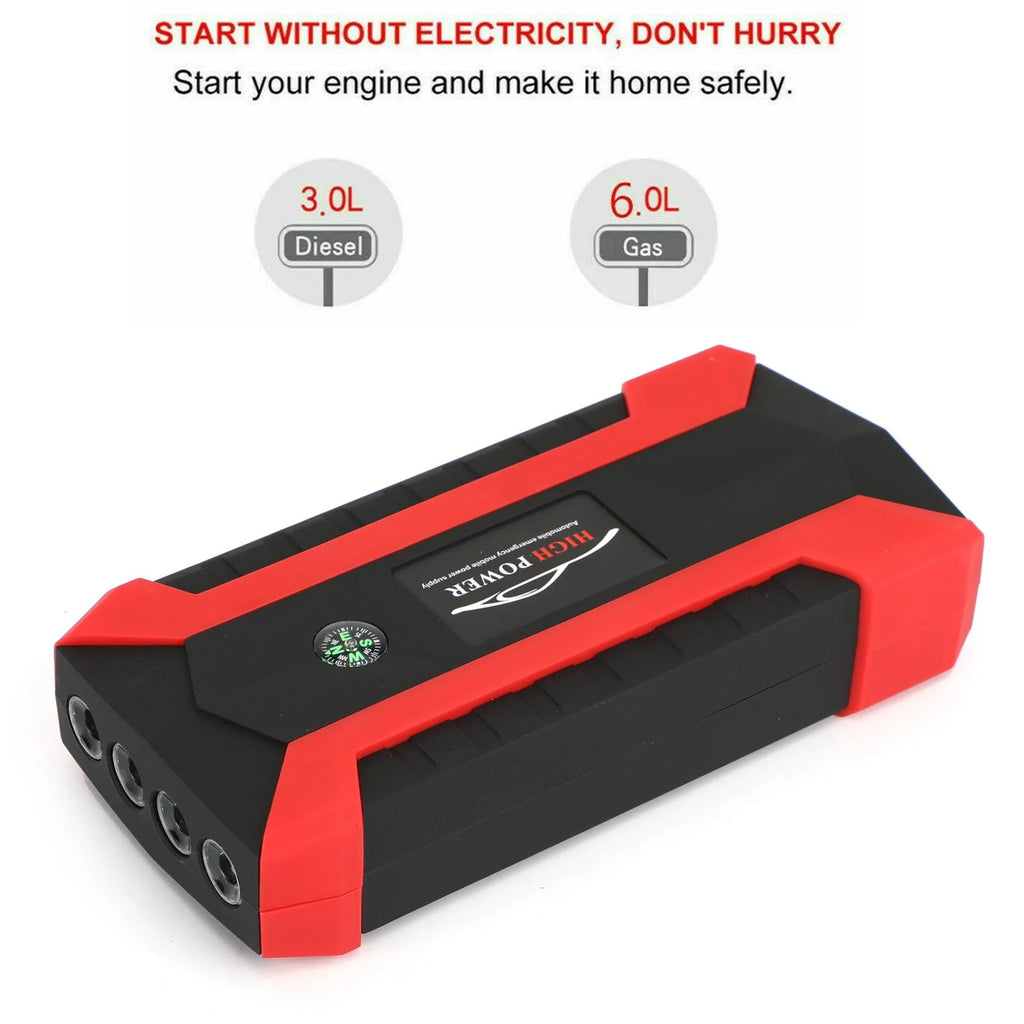 Motor Genic 89800mAh 12V Car Jump Starter 4USB Multifunction Emergency Battery Power Bank