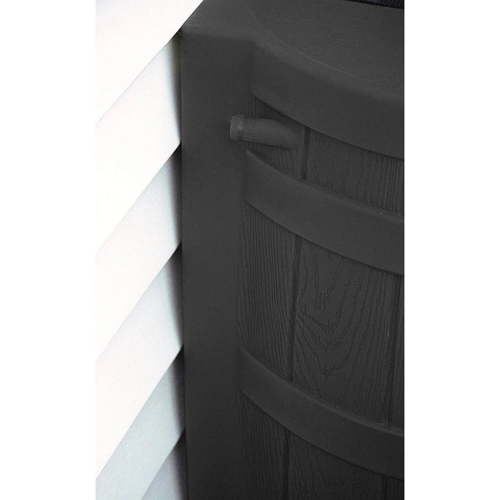 Good Ideas Rain Wizard 50 Gallon Plastic Rain Barrel Water Collector, Black