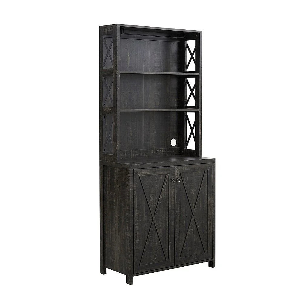 Microwave Stand Hutch Storage Cabinet