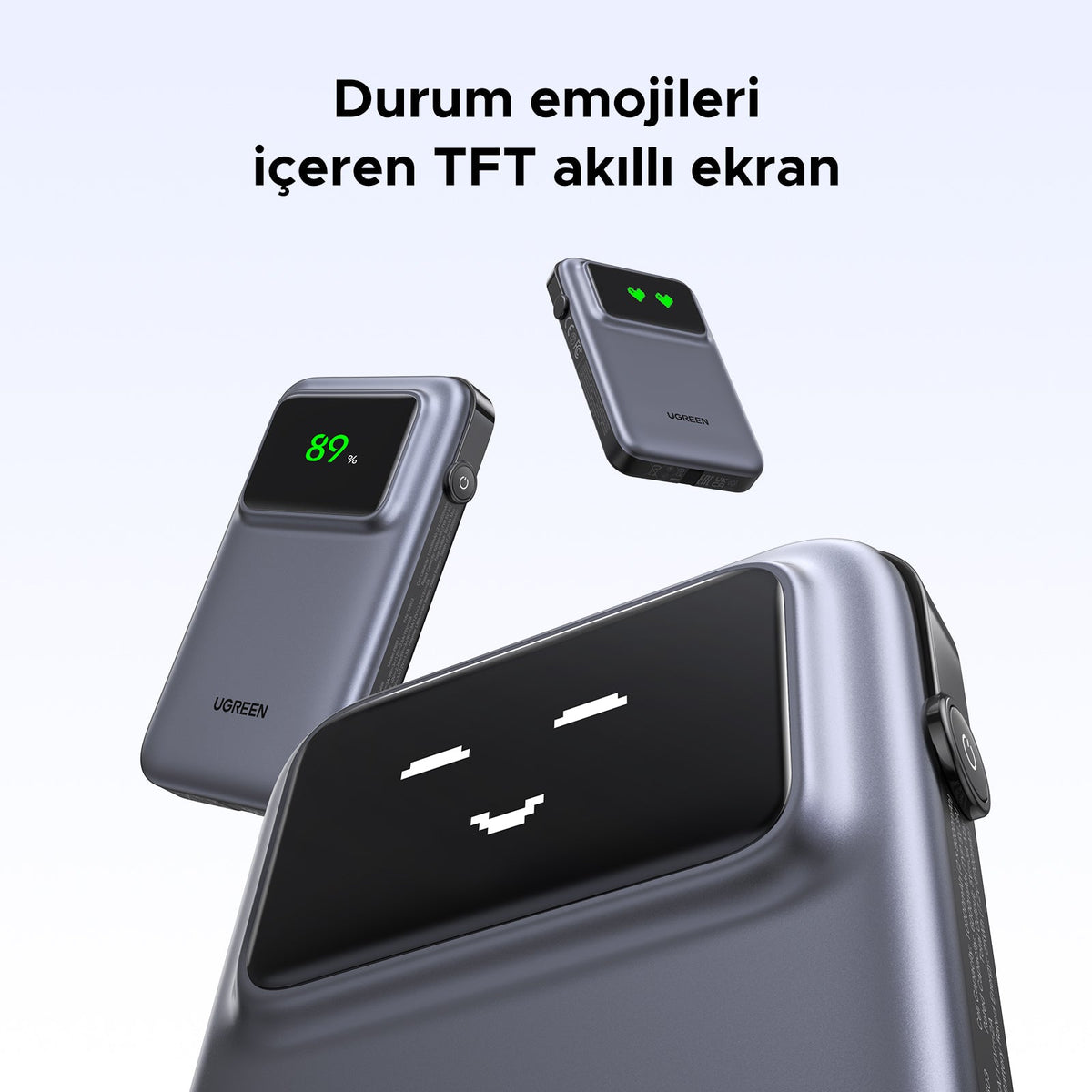UGREEN Uno Powerbank 10000mAh 30W (Dahili Kablolu)