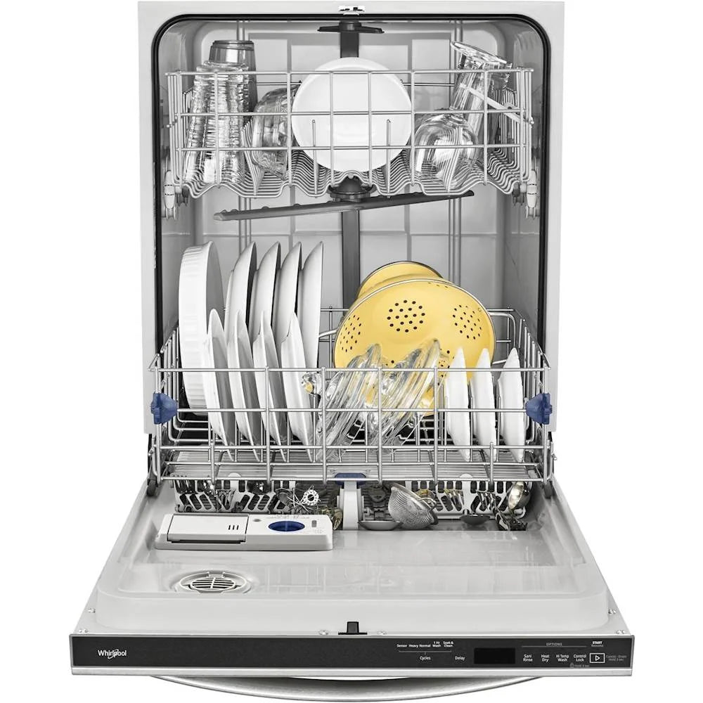 Whirlpool - 24 Tall Tub Built-In Dishwasher - Stainless steel