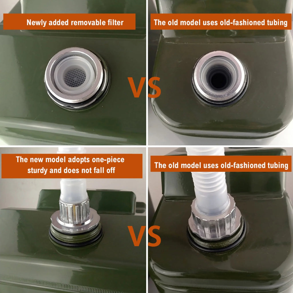 MoreChioce 10L Green Metal Jerry Can Store Container for Petrol Oil Water Alcohol