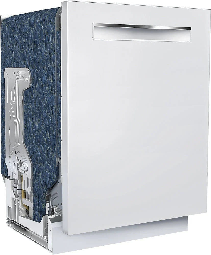 Bosch - 500 Series 24 Pocket Handle Dishwasher with Stainless Steel Tub - White
