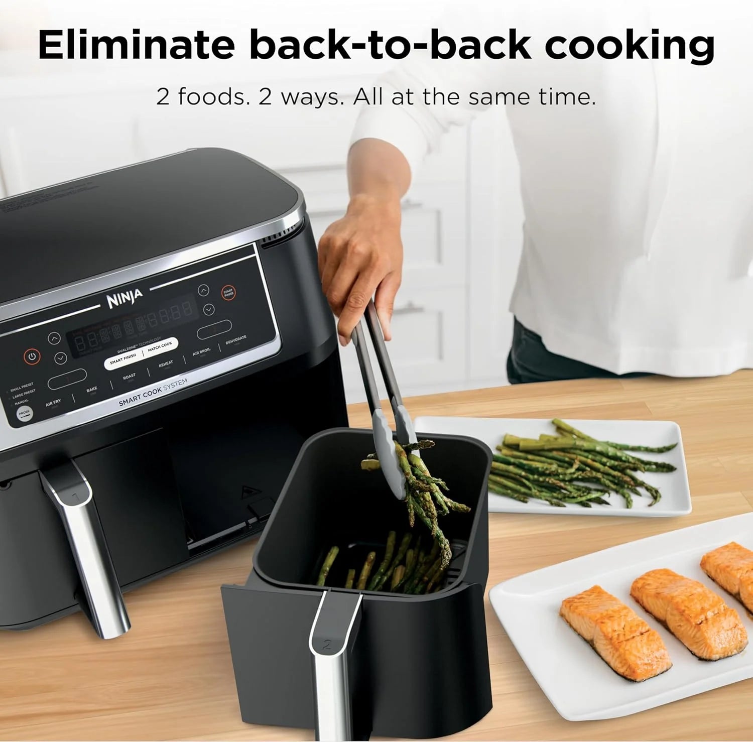 Ninja Foodi 6-in-1 FlexBasket Air Fryer with 7-Quart MegaZone and Basket Divider
