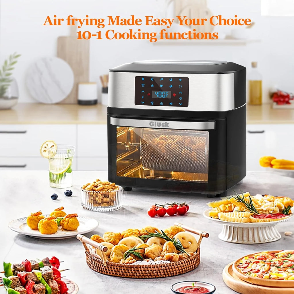 Large 20-quart air fryer 10-in-1 oven-air fryer combo Air fryer with rotisserie rack 3 dehydrating racks