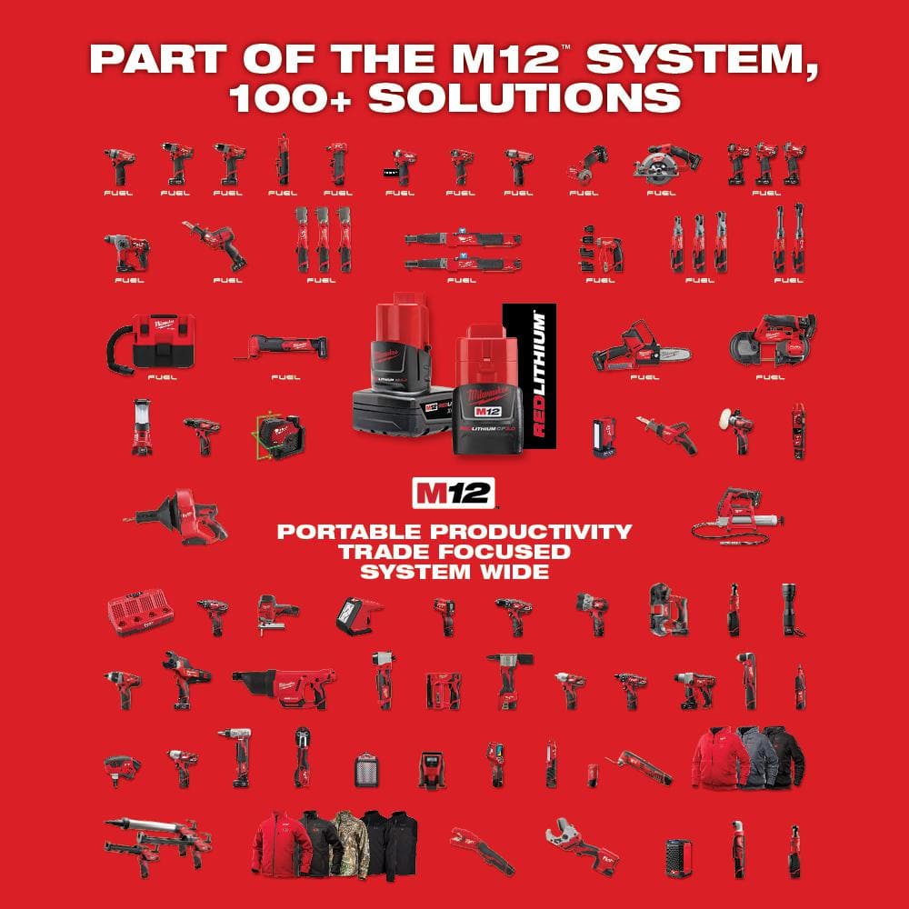M12 FUEL 12V Lithium-Ion Brushless Cordless 4-in-1 Installation 3/8 in. Drill Driver Kit with 4-Tool Heads 2505-22