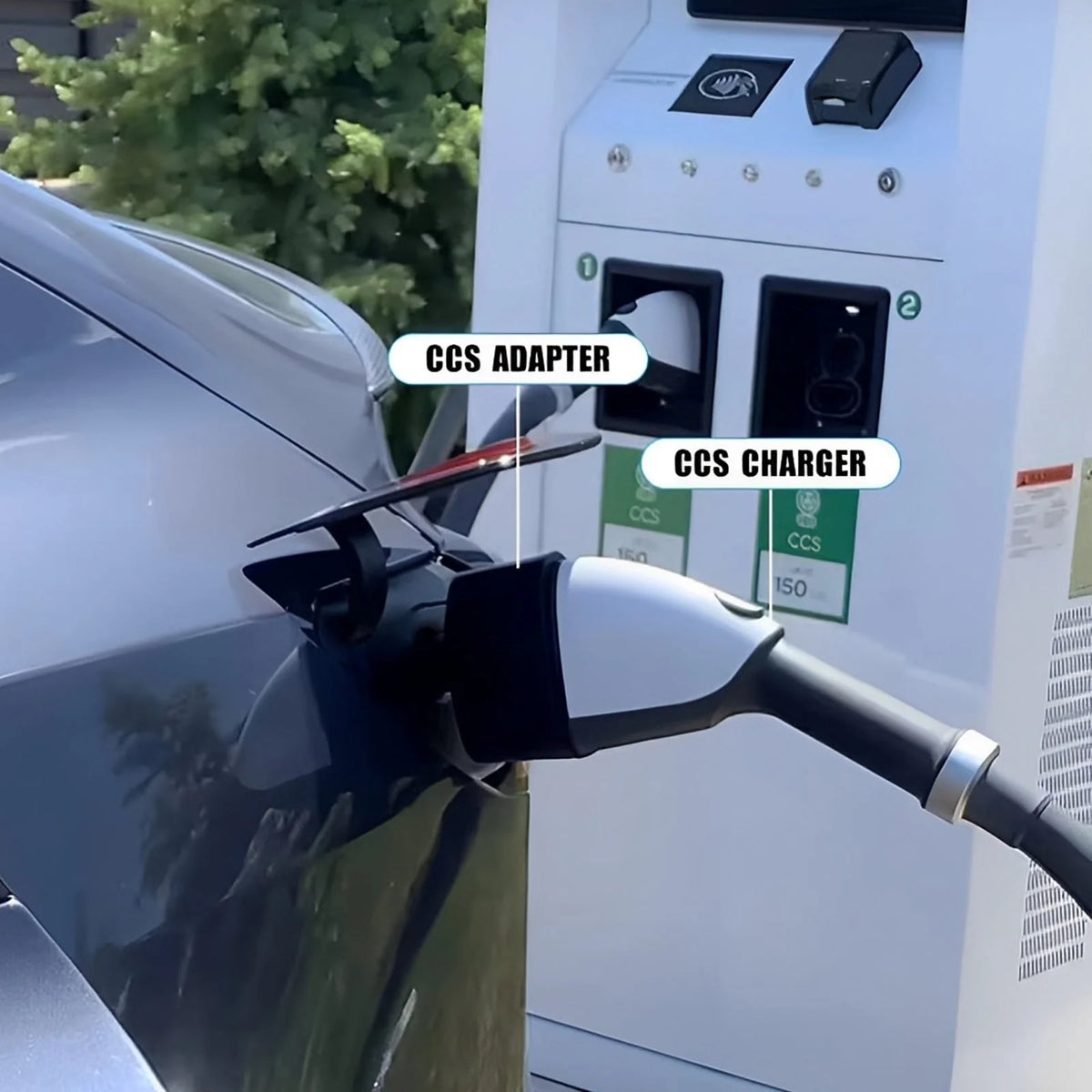 Tcwhniev CCS Adapter Compatible with Model 3/Y/S/X 500V DC 250KW Professional CCS Charger Adapter Fast Charging Adapter Portable CCS Charger Adapter for Car Vehicles