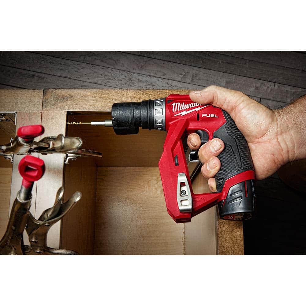 M12 FUEL 12V Lithium-Ion Brushless Cordless 4-in-1 Installation 3/8 in. Drill Driver Kit with 4-Tool Heads 2505-22