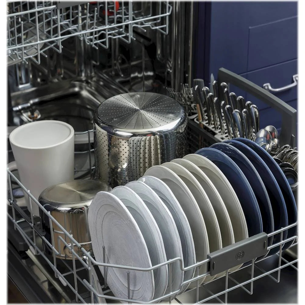 GE - Front Control Built-In Dishwasher with Stainless Steel Tub, 48 dBA - Slate