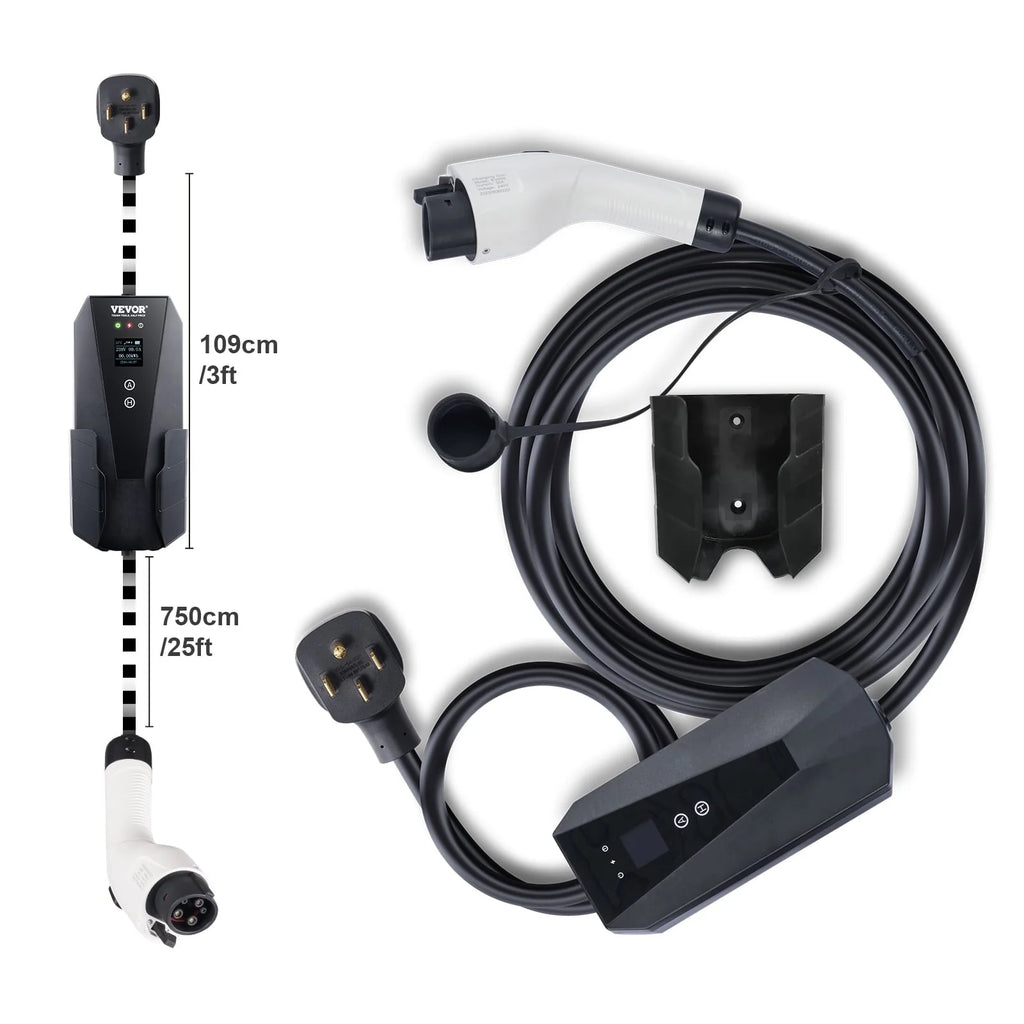 BENTISM Portable EV Charger (AC 240V 32 A) EV Car Charging Cable Level 2 NEMA 14-50P 28ft EV-B06-US007B