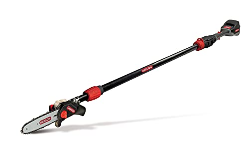 Oregon PS250 Pole Saw with 4.0 Ah Battery and Standard Charger, Cordless Rechargeable Extendable Shaft Branch Cutter and Low Noise (563454)