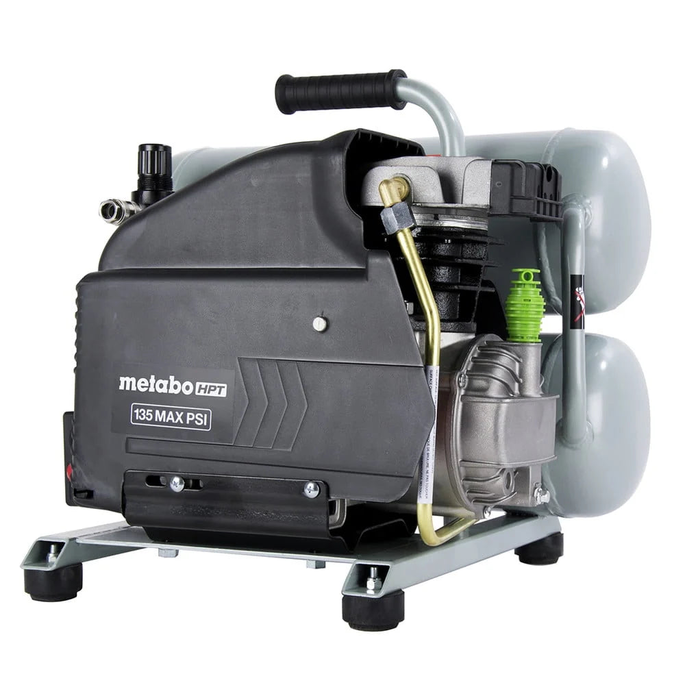 Restored Metabo HPT EC99SM 2 HP 4 Gallon Oil-Lube Twin Stack Air Compressor (Refurbished)