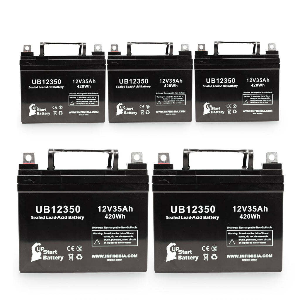 5x Pack - Compatible Imc Heartway Escape H Battery - Replacement UB12350 Universal Sealed Lead Acid Battery (12V, 35Ah, 35000mAh, L1 Terminal, AGM, SLA)