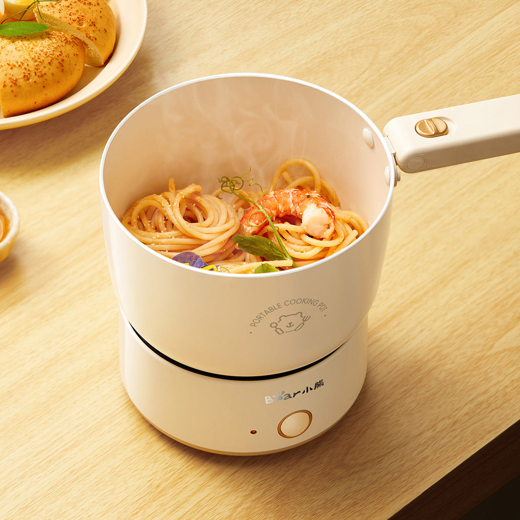 Bear 1.2 Travel Cooker, Travel Pot, Travel jug, Multi Cooker, Mini Steamboat with Ceramic coated inner pot (DRG-V12Z1)
