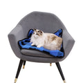 Blue plaid cat mat small dog couch blanket