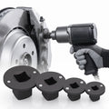 4 Piece Impact Socket Adapter Set, Low Profile Stubby Drive Ratchet Adapters, 0.25 to 1 inch for Tight Spaces