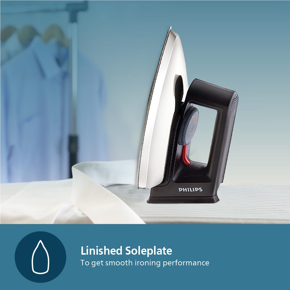 Philips Dry Iron 750W with linished soleplate - HD1134/28