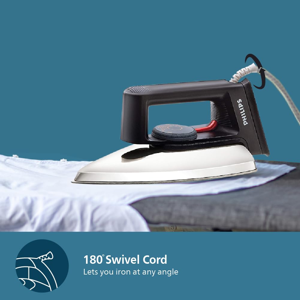 Philips Dry Iron 750W with linished soleplate - HD1134/28