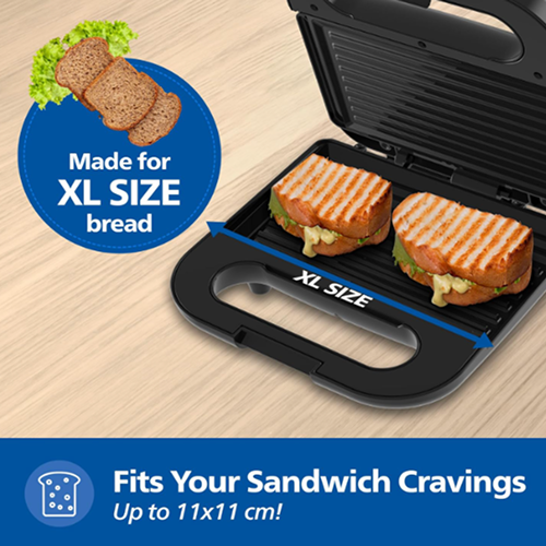 Philips HD3010/80 Sandwich Maker 700W Flat & Grilled Plates - EMP