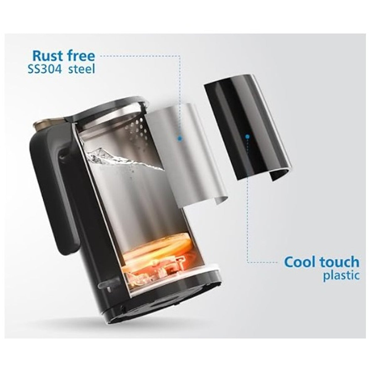 Philips 1.5 litre double walled electric kettle with Keep Warm function - HD9378/80 - EMP