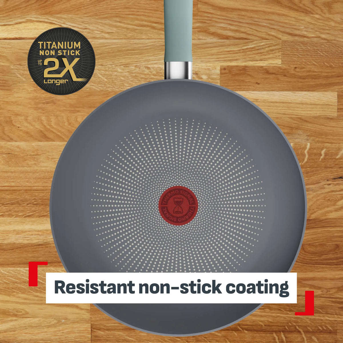 Tefal Halo Induction Non-Stick Eucalyptus Frypan 24cm