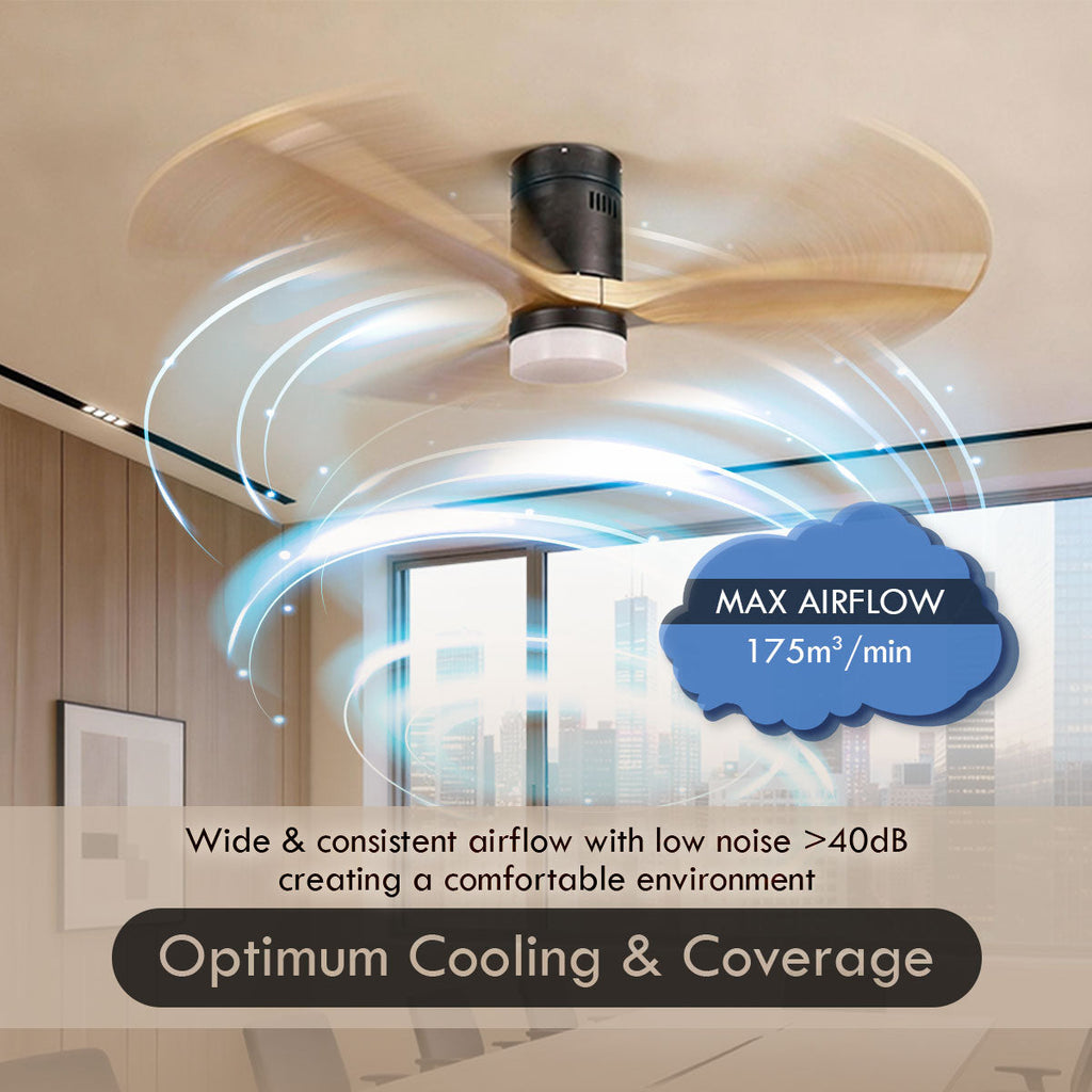 [CLIMATE VOUCHER $400] iFan 46in DC Motor Ceiling Fan | Integrated 3-Colour LED Lights | 6 Speed Selection (IF8346LGGY)