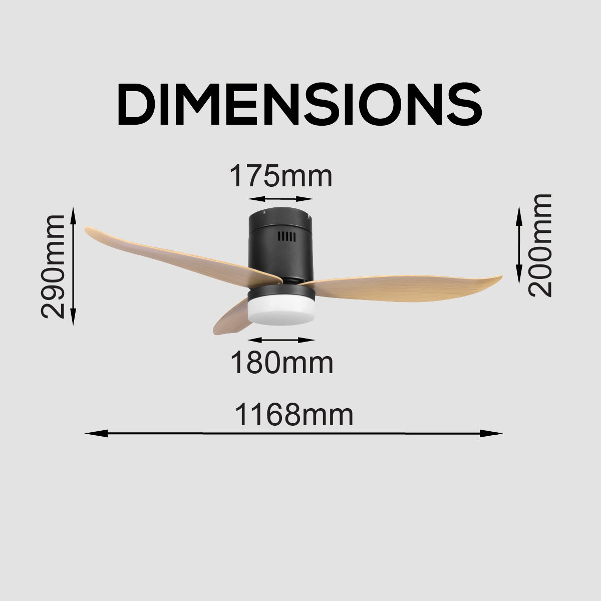 [CLIMATE VOUCHER $400] iFan 46in DC Motor Ceiling Fan | Integrated 3-Colour LED Lights | 6 Speed Selection (IF8346LGGY)