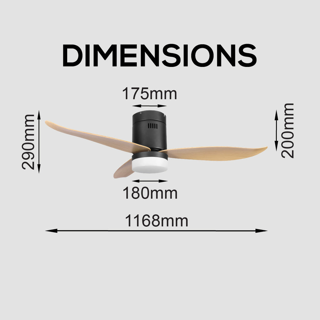 [CLIMATE VOUCHER $400] iFan 46in DC Motor Ceiling Fan | Integrated 3-Colour LED Lights | 6 Speed Selection (IF8346DGWD)