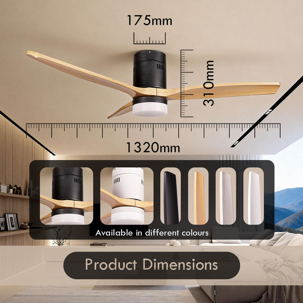 [CLIMATE VOUCHER $400] iFan 52in DC Motor Ceiling Fan | Integrated 3-Colour LED Lights | 6 Speed Selection (IF8352LGWH)