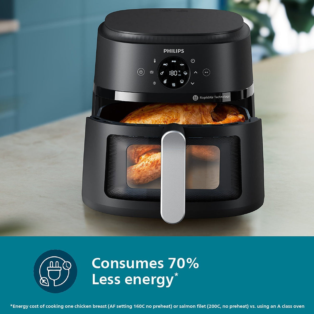 Refurbished Philips 6.2 Liter Airfryer with Rapid Air Technology and Cooking window - NA231/00