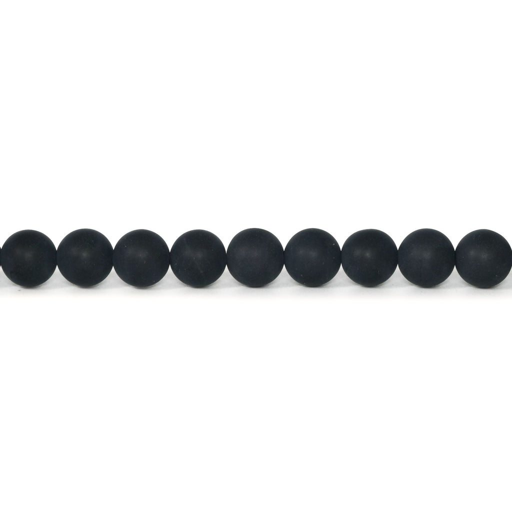 Black Onyx Beads 6mm Round – Matte Finish