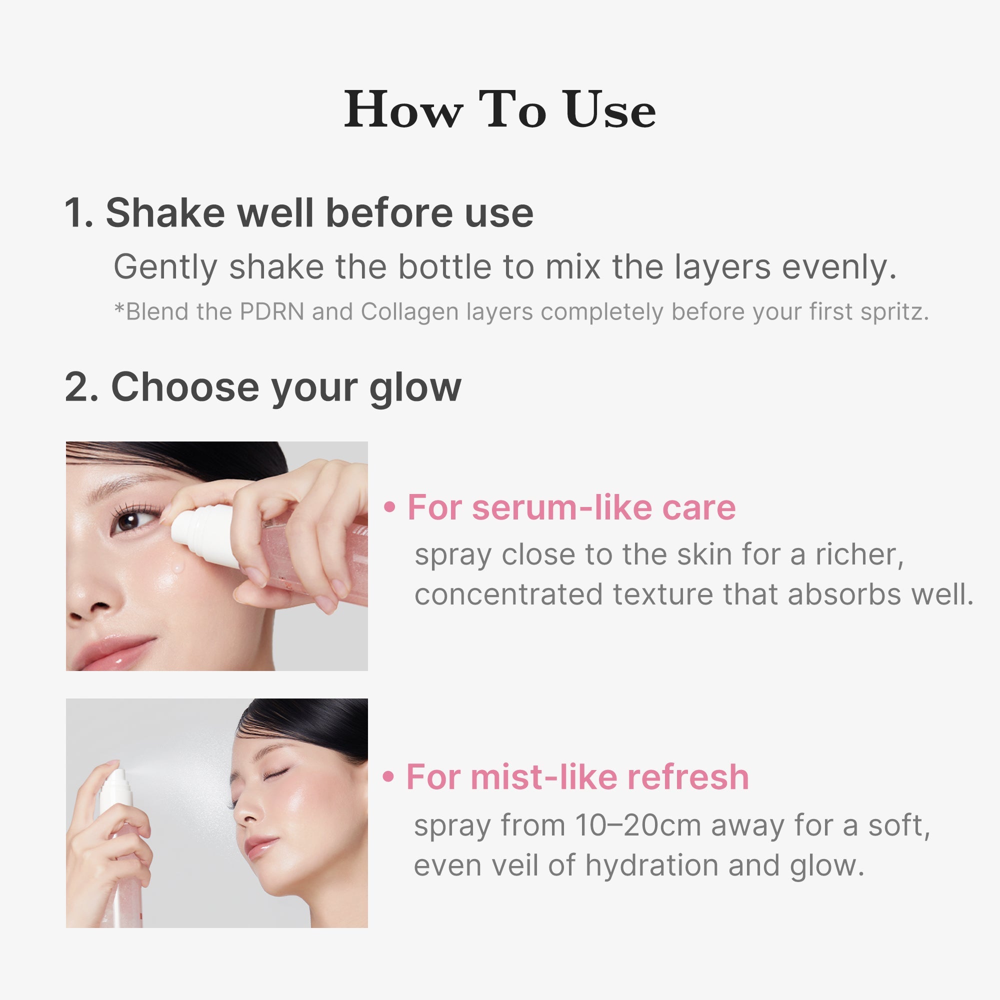 PDRN Pink Collagen Glow Jelly Mist Serum