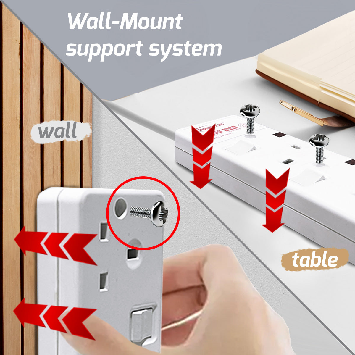 6 Metre 5 Way Extension Cord (PP6885N)