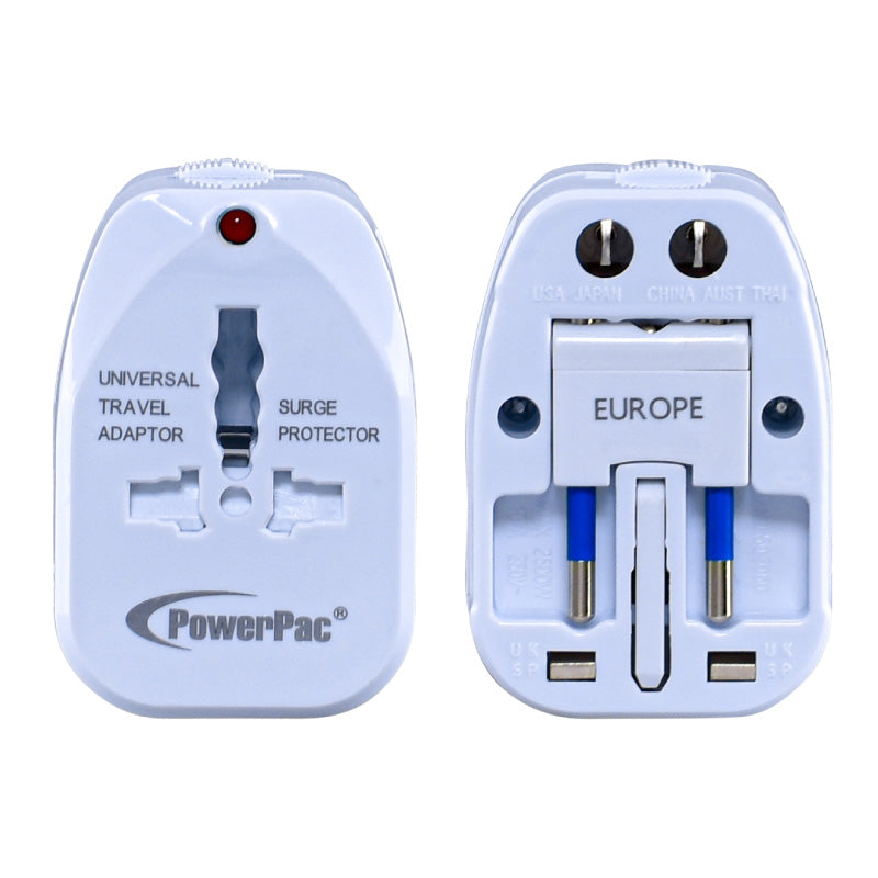 Universal Travel Adapter – Multi Sockets & Plugs, Neon LED, PP7974