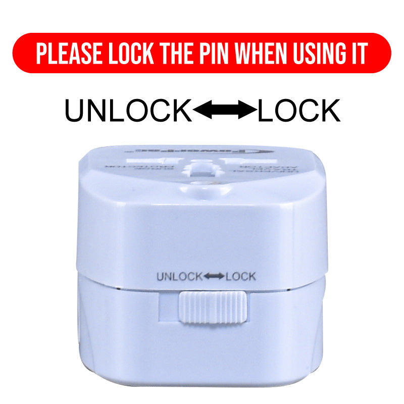 Universal Travel Adapter – Multi Sockets & Plugs, Neon LED, PP7974