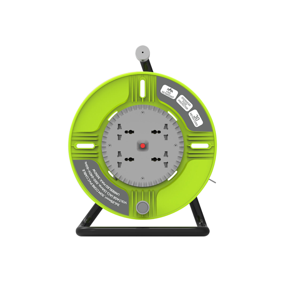 Cable Reel 50M Portable Cable Reel, Extension Socket, Power Reel, Power Cord (PP850)