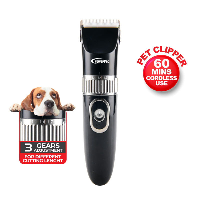 Rechargeable Pet Hair Cutter, Waterproof USB Pet Clipper (PP9977)