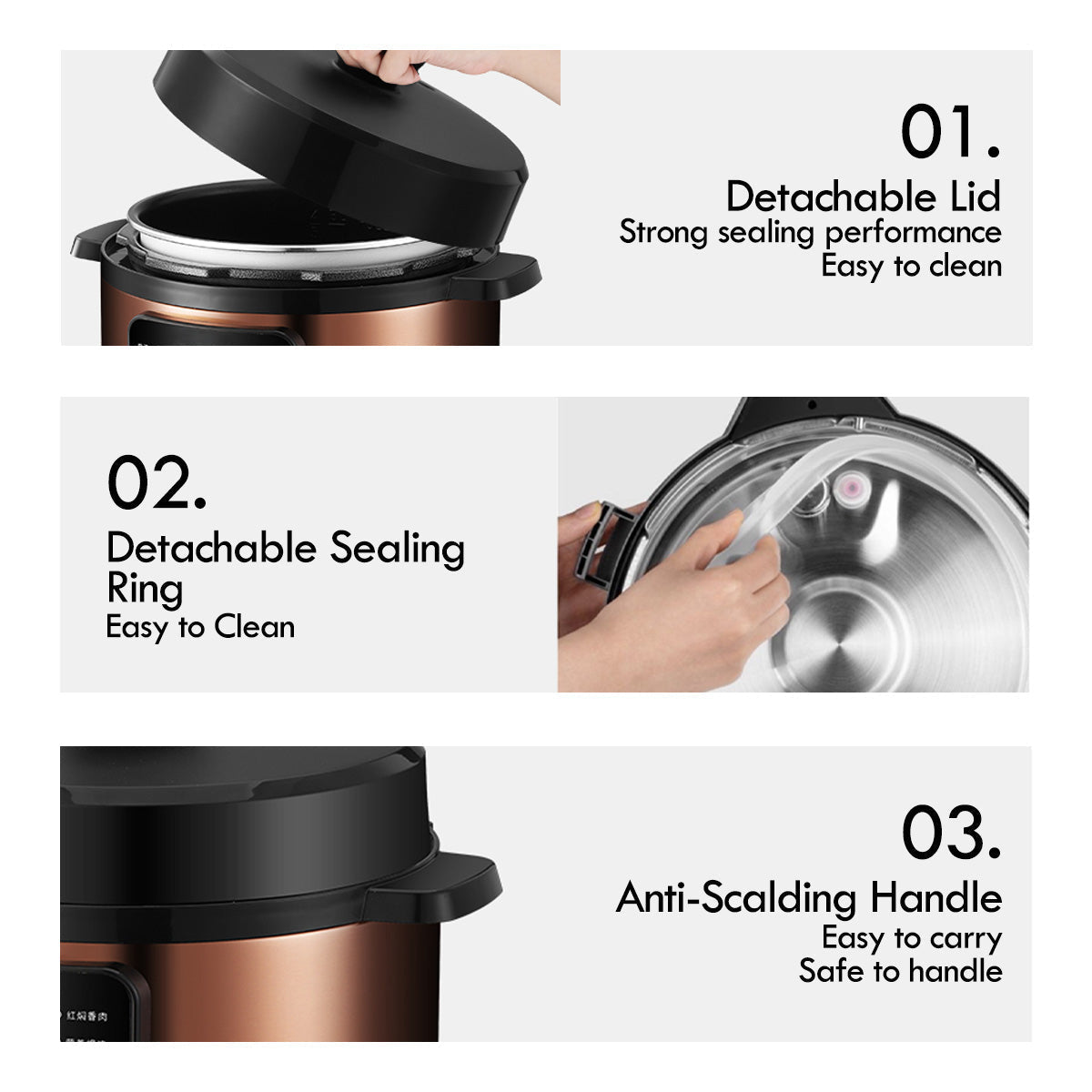 6L Electric Pressure Cooker 6.0L (PPC611)