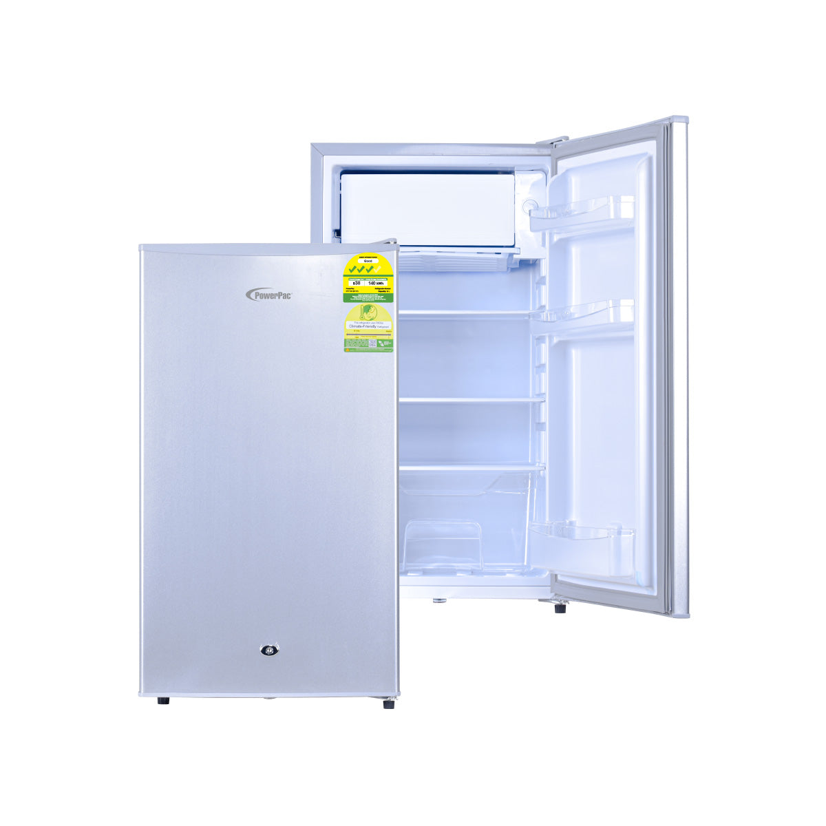 [CLIMATE VOUCHER $400] 105L Bar Fridge with Lock, White , PPF105WH