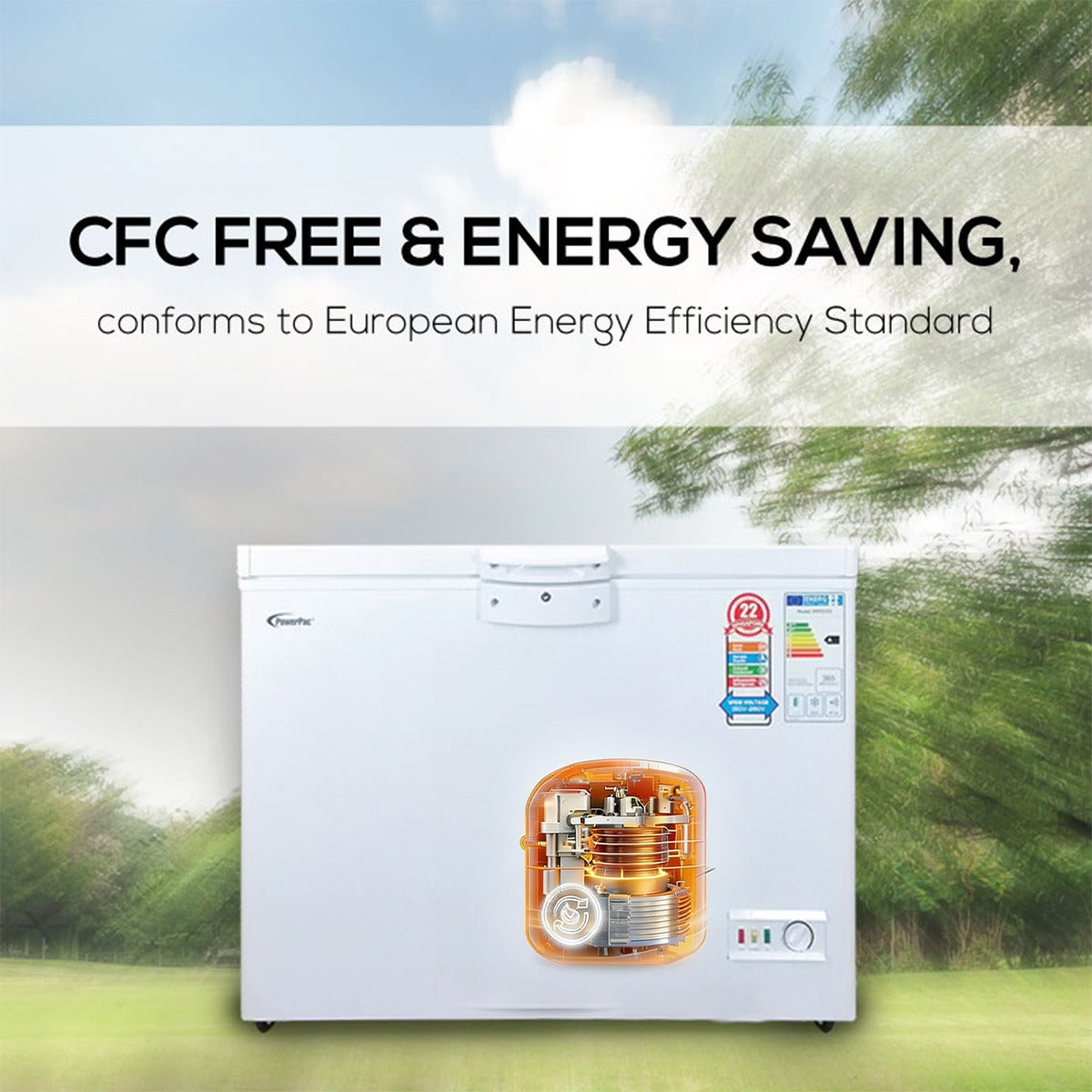250L Chest Freezer CFC Free (PPFZ250)