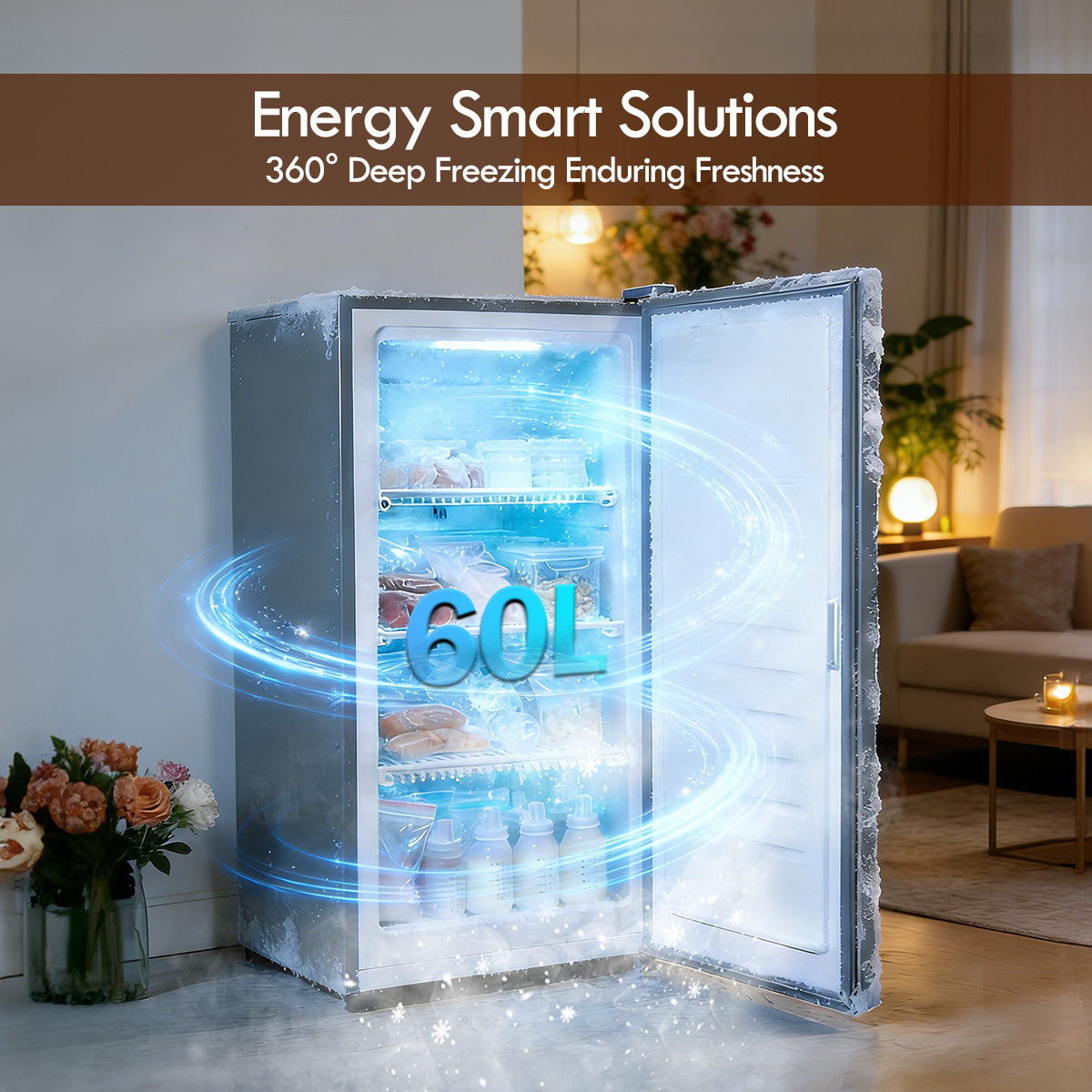 Chest freezer, Mini freezer, Hygienic, Freezer for Breast Milk 60L (PPFZ60)