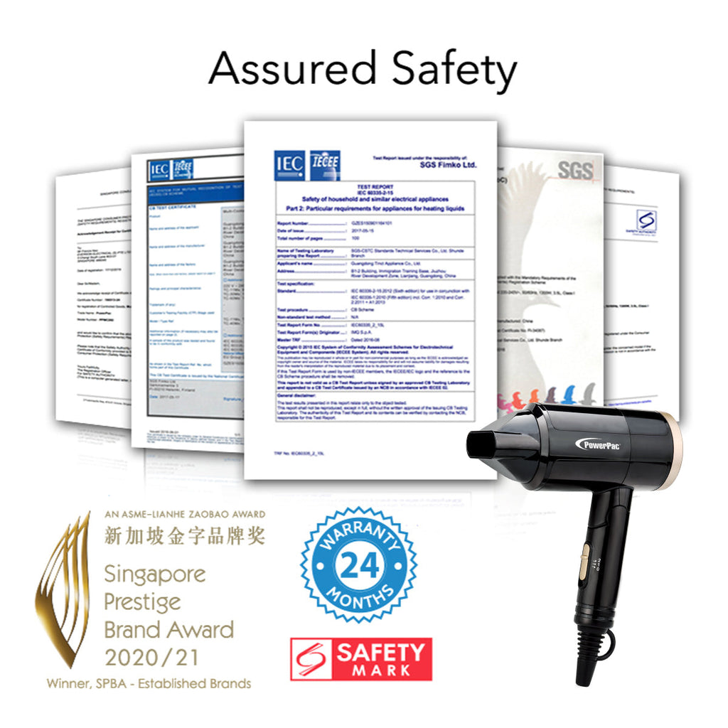 Travel Hair Dryer, Foldable Hari Dryer, 1300W (PPH2200)